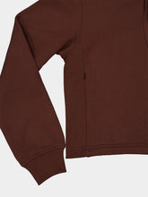 Casablanca Dark Brown Cropped Hooded Sweatshirt
