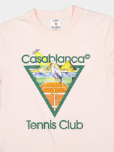 Casablanca Pink Tennis Club Fitted T-Shirt