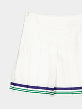 Casablanca White Pleated Silk Mini Skirt