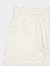 Casablanca White Satin Straight-Leg Trousers
