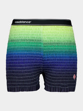 Casablanca Gradient Shirred Cotton Shorts