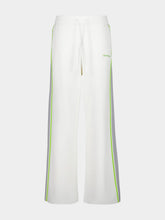 Casablanca White Tennis Club Trousers with Neon Trim