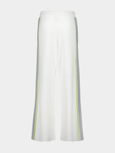 Casablanca White Tennis Club Trousers with Neon Trim