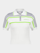 Casablanca White Tennis Club Polo Shirt with Neon Trim