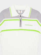 Casablanca White Tennis Club Polo Shirt with Neon Trim
