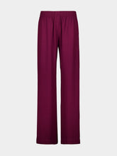 Casablanca Burgundy Monogram Silk Lounge Trousers