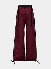 Casablanca Burgundy Nylon Monogram Raver Trousers