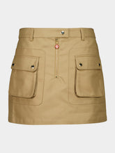 Casablanca Beige Cotton Pocket Mini Skirt