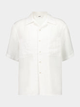 Commas White Oversized Linen Patch Pocket Shirt