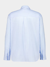 Commas Blue Embroidered Cotton Voile Shirt