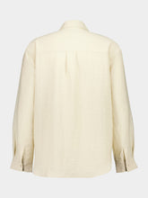 Commas Dark Cream Embroidered Cotton Shirt