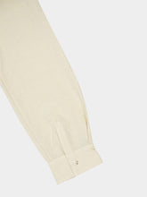 Commas Dark Cream Embroidered Cotton Shirt