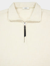 Commas Cream Textured Cotton Pullover