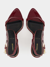Tom Ford Ruby Red Padlock Pointy Sandals