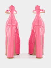 Valentino Garavani Pink Patent Platform 105mm Pumps