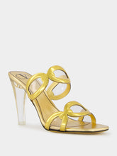 Valentino Garavani Gold-Tone Chain-Link Heels