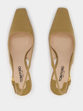 Tom Ford Beige Python Glossy Slingback Pumps