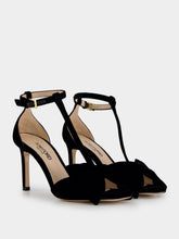 Tom Ford Black Velvet Bow-Detail Sandals