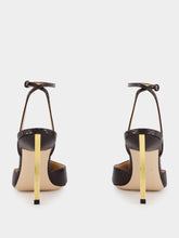Tom Ford Espresso Python Glossy Slingback Pumps