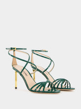 Tom Ford Emerald Green Patent Leather Ida Sandal