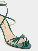 Tom Ford Emerald Green Patent Leather Ida Sandal
