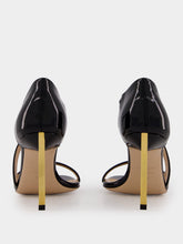 Tom Ford Black Mid-Heel Leather Sandals