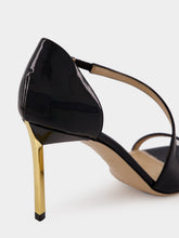 Tom Ford Black Mid-Heel Leather Sandals