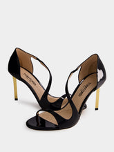 Tom Ford Black Mid-Heel Leather Sandals