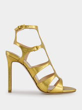 Tom Ford Light Bronze Laminated Lizard Sandal
