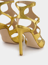 Tom Ford Light Bronze Laminated Lizard Sandal