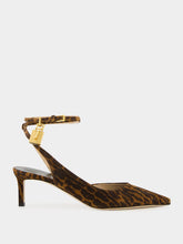 Tom Ford Ocelot Suede Kitten-Heel Slingbacks