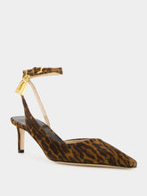 Tom Ford Ocelot Suede Kitten-Heel Slingbacks