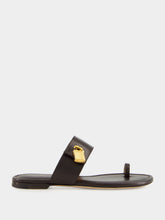 Tom Ford Espresso Flat Leather Sandals