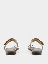 Tom Ford Espresso Flat Leather Sandals