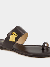 Tom Ford Espresso Flat Leather Sandals