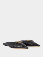 Tom Ford Black Semi-Shiny Printed Python Julianne Mule