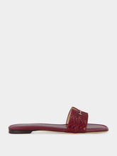 Tom Ford Ruby Red Flat Leather Slides