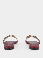 Tom Ford Ruby Red Flat Leather Slides