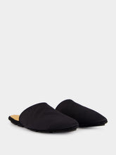 Tom Ford Black Suede Slippers with TF Embroidery