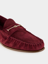 Tom Ford Lost Cherry Soft Suede T-Bar Loafers