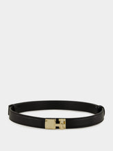 Tom Ford Black Shiny Stamped Crocodile Leather Slim T Belt