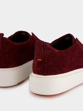 Santoni Bordeaux Suede Slip-On Sneakers