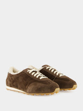 Santoni Brown Suede Sneakers with Shearling Lining
