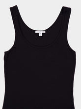 James Perse Black Long Cotton Tank Top