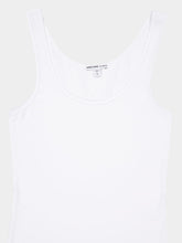 James Perse White Long Cotton Tank Top