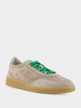 Santoni Beige Leather Low-Top Oly-Pulse Sneakers