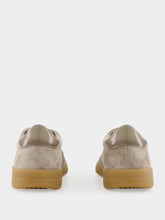 Santoni Beige Leather Low-Top Oly-Pulse Sneakers