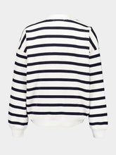 Frame Striped Button-Detail Sweatshirt