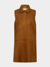 Frame Sepia Suede Sleeveless Shift Dress