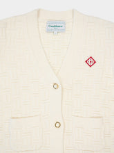 Casablanca Merino Wool Column Knit Cardigan